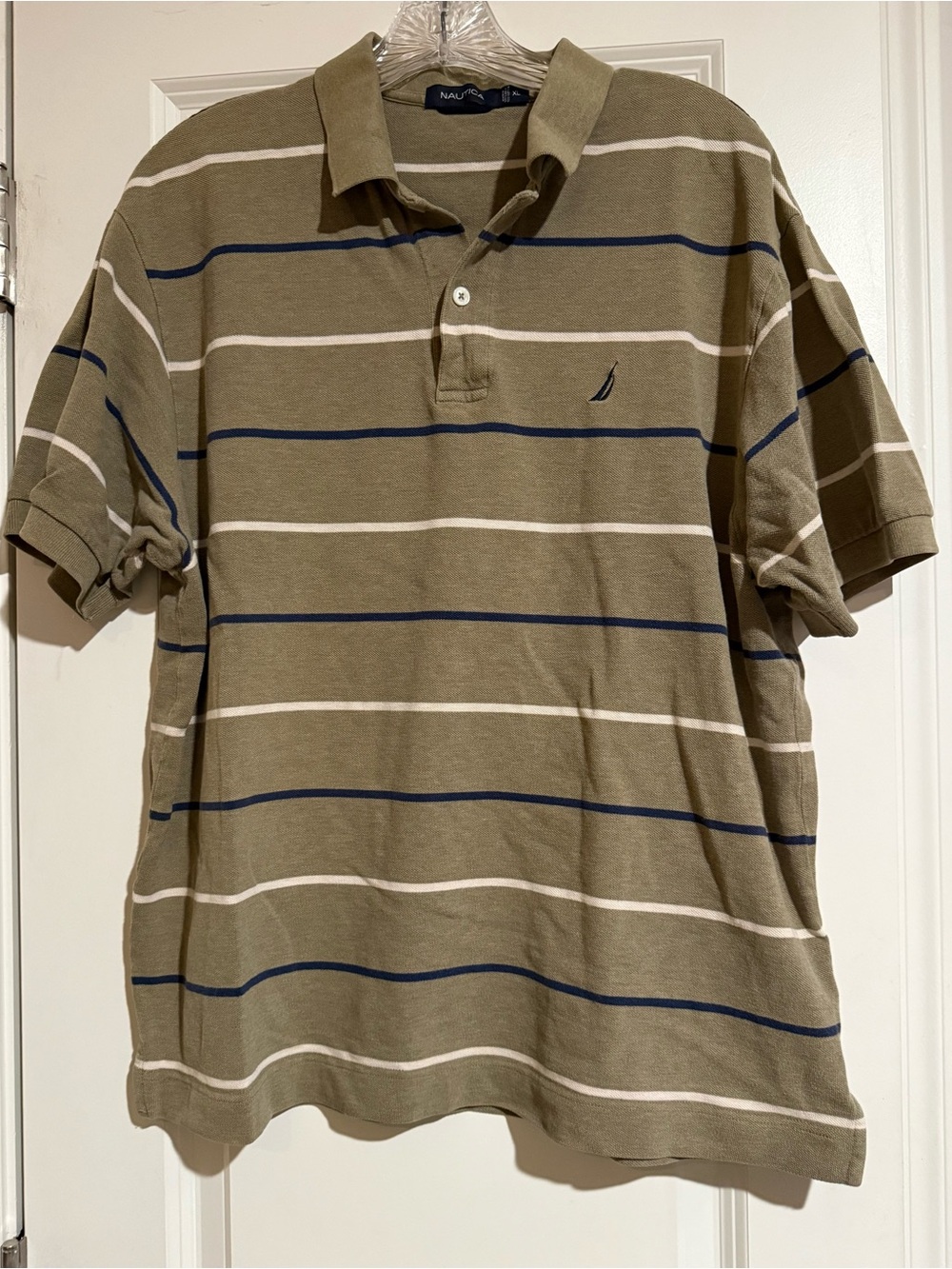 Vintage Nautica men’s striped polo shirt size XL